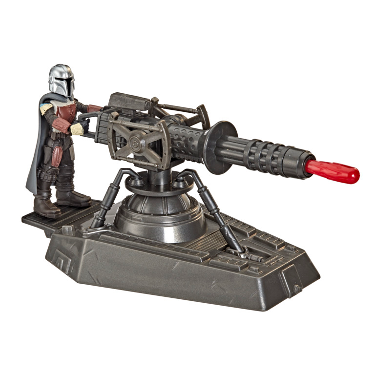 Star Wars Mission Fleet The Mandalorian Hover E-Web Cannon Figure Set