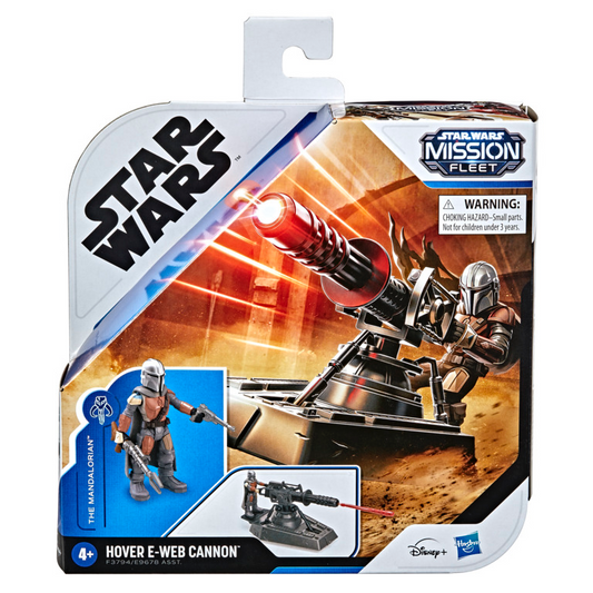 Star Wars Mission Fleet The Mandalorian Hover E-Web Cannon Figure Set