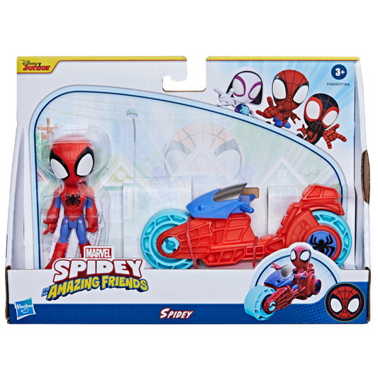Marvel Spidey and His Amazing Friends 4" Spidey Figure and Motorcycle Set