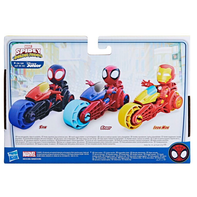 Marvel Spidey and His Amazing Friends 4" Miles “Spin” Morales Figure and Motorcycle Set