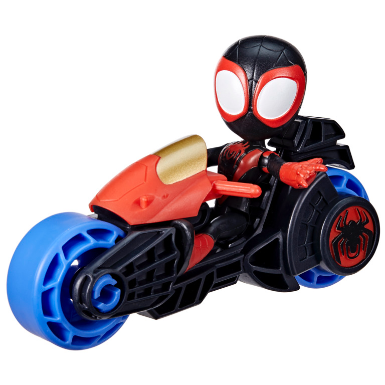 Marvel Spidey and His Amazing Friends 4" Miles “Spin” Morales Figure and Motorcycle Set
