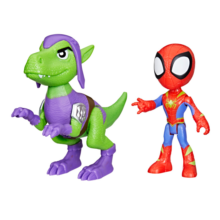 Marvel Spidey and His Amazing Friends Dino-Webs Spidey Hero and Goblin Raptor Dino