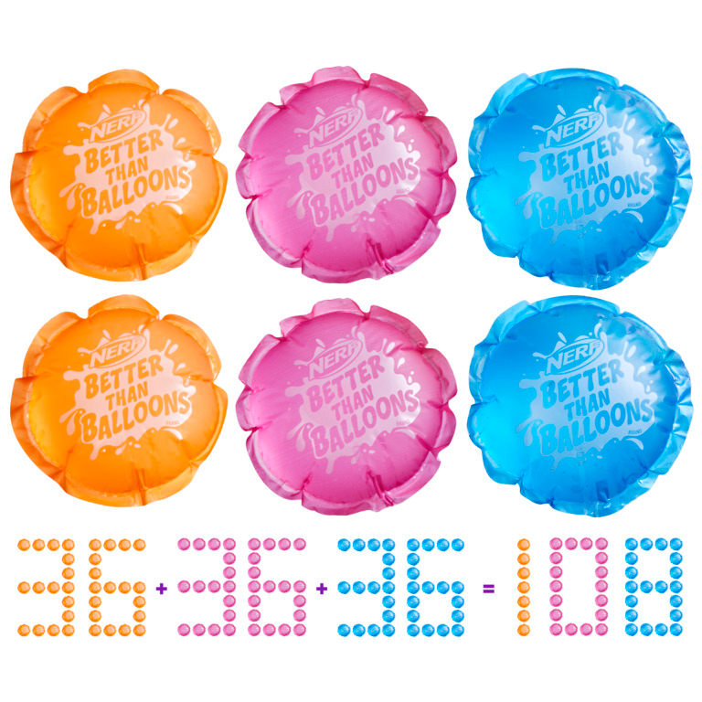 Nerf Better Than Balloons Water Pods 108 Pack