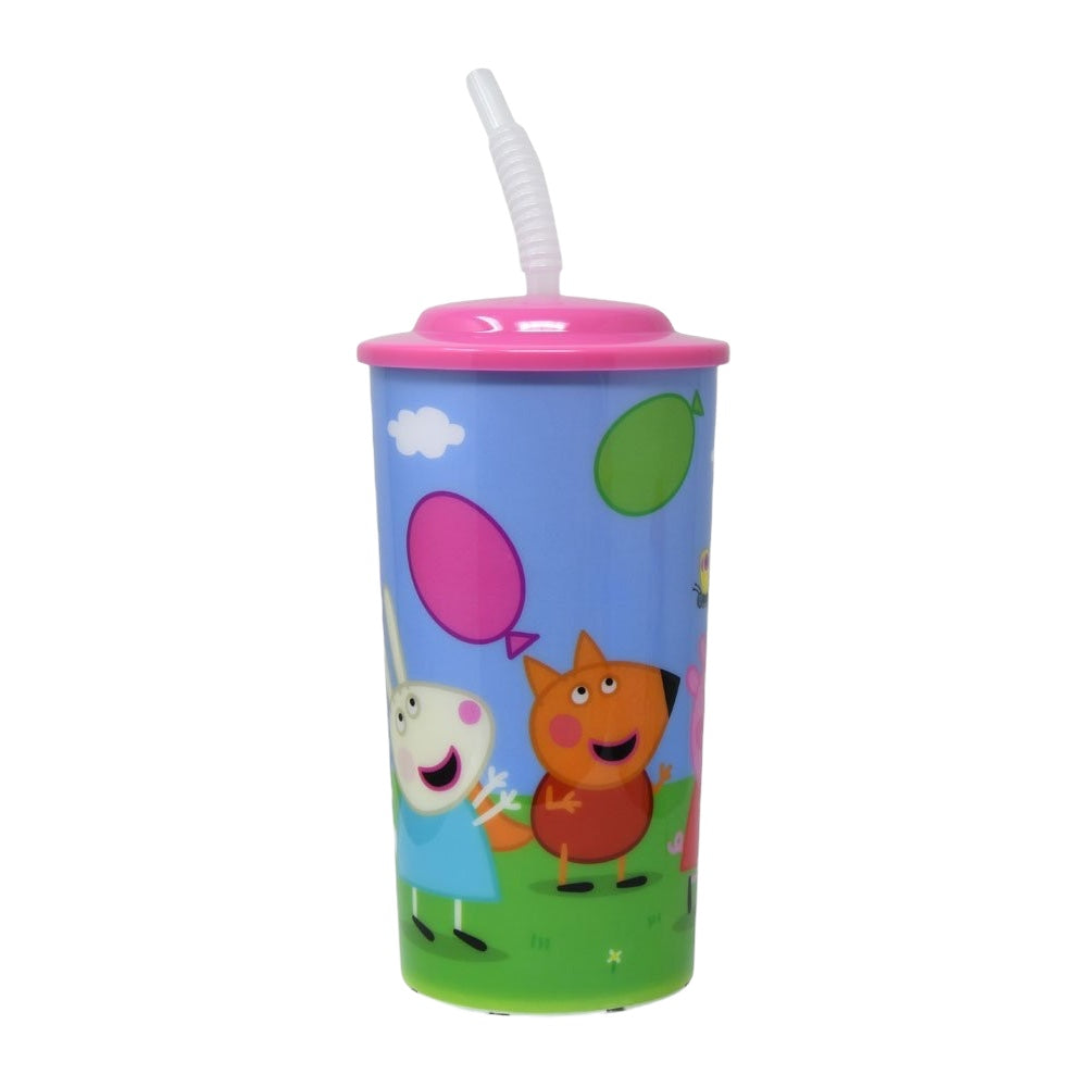 Peppa Pig 16oz Sports Tumbler w/Lid and Straw 2-Pack