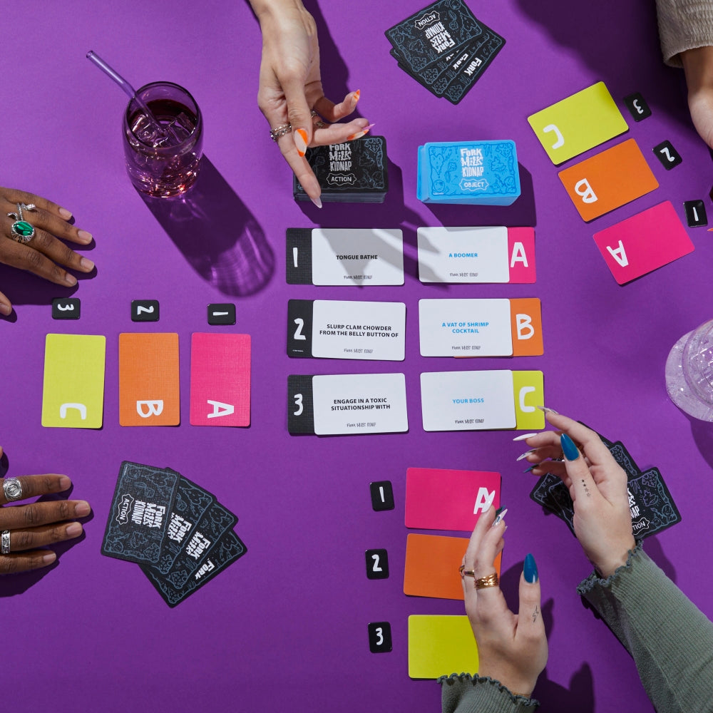 Fork Milk Kidnap Action Card Game!