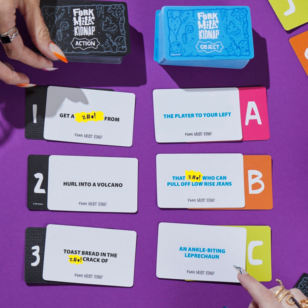 Fork Milk Kidnap Action Card Game!