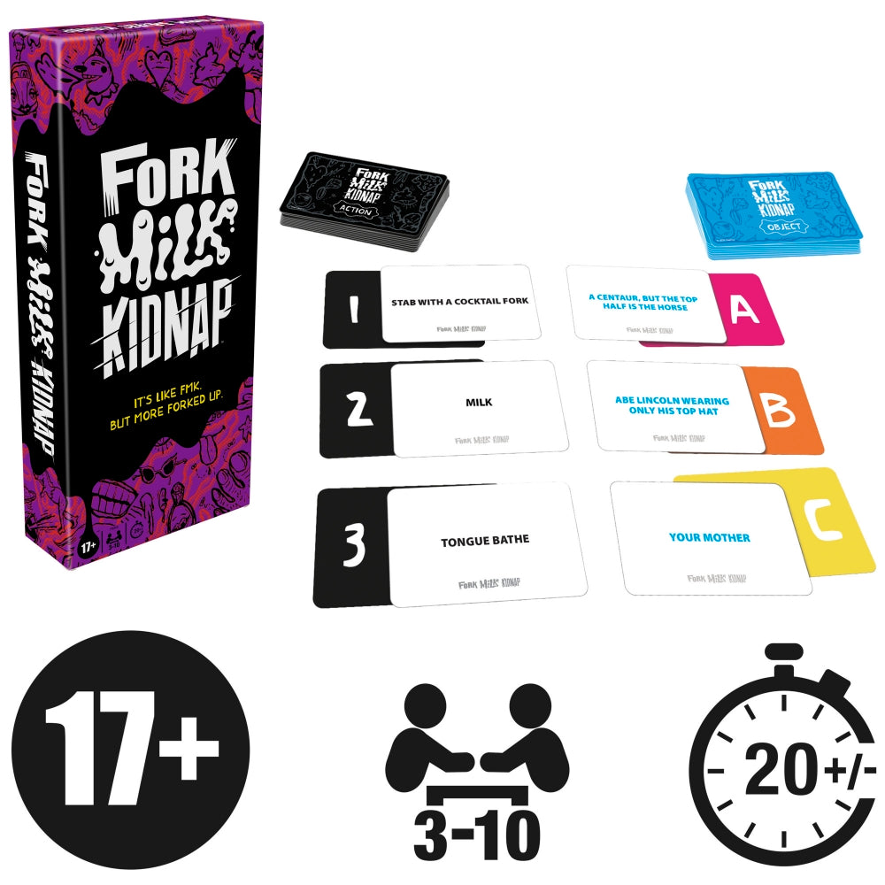 Fork Milk Kidnap Action Card Game!